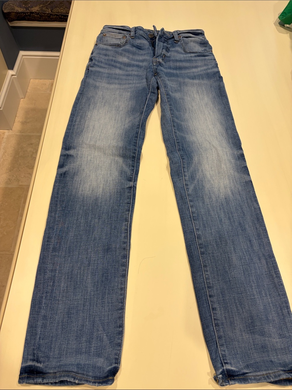 American Eagle Outfitters Men's Light Blue Slim Straight Jeans